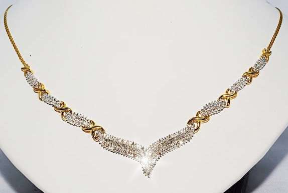 .50CT NATURAL DIAMOND CLUSTER NECKLACE OUTSTANDING!!