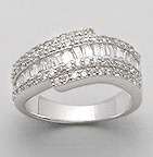SOLID STERLING SILVER CZ RING SIZE 9