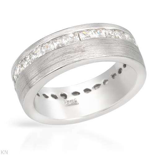 Eternity Ring With 3.00ctw Cubic zirconia 925 Sterling silver