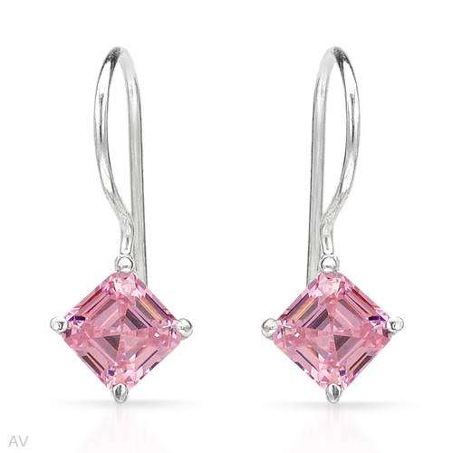 Dazzling Brand New Earrings With 3.70ctw Cubic zirconia Beautifully Crafted in 925 Sterling silver