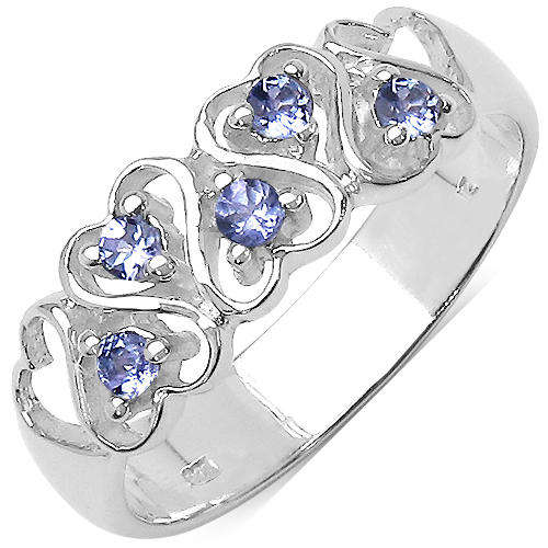 Round cut real Tanzanite ring size 7