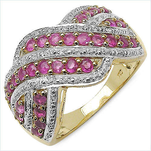 Real stones -Ruby Sterling silver ring size 7
