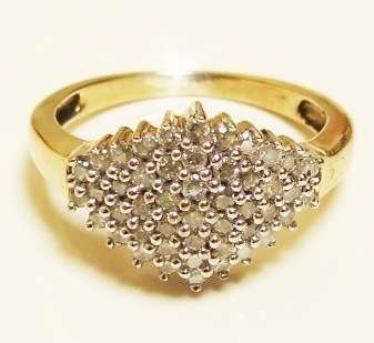 ****GORGEOUS!! LOOK!!*** 9CT GOLD .50ct DIAMOND RING SIZE 5.3/4