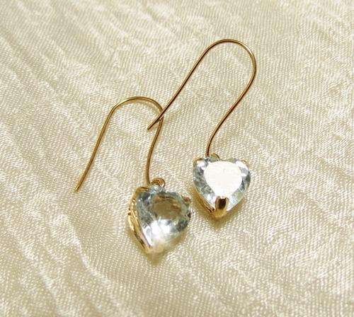 SOLID 9CT GOLD AND TOPAZ EARRINGS