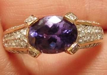 CERTIFIED 2.54Ct Tanzanite with 1CT Side diamonds Ring Size 9