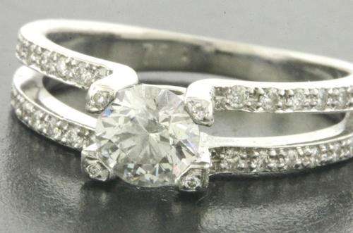 18k white gold 1.14ct diamond wedding ring size 5.25
