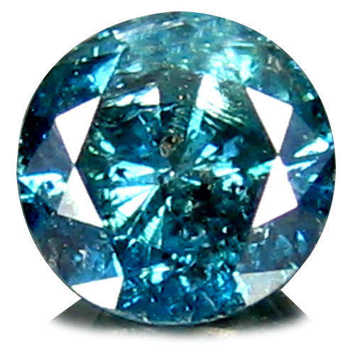 0.48 ct Romantic Round Cut (4.75 x 4.75 mm) Blue Diamond Natural Gemstone