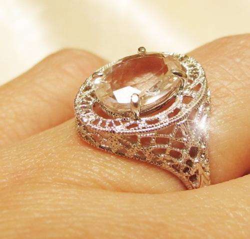 2.28 Ct Stunning Natural Morganite SET IN .925 SOLID STERLING SILVER