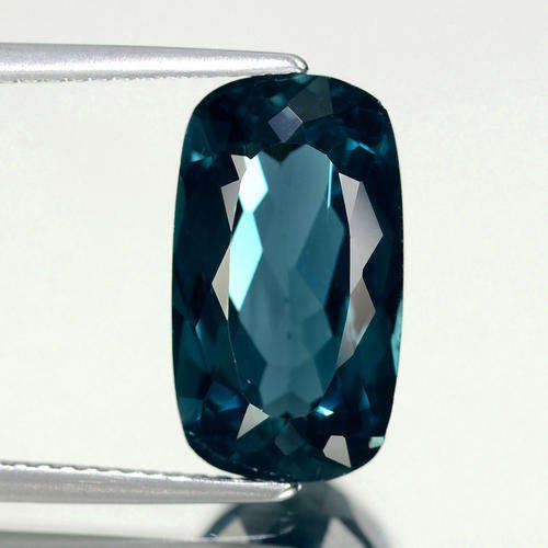 6.10ct 14.5x8.5mm Cushion NATURAL AAA London Blue TOPAZ GEM, BRAZIL