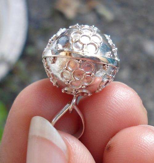 925 Sterling Silver Balinese Chime Ball Pendant-14MM (SMALL)