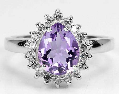***REAL STONES!!!*** AAA PURPLE AMETHYST STERLING 925 SILVER RING 9.25