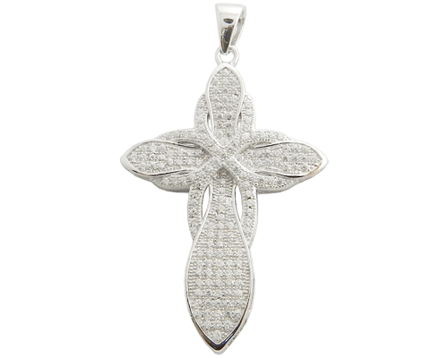 925 Sterling Silver Micro Setting White CZ Pendant