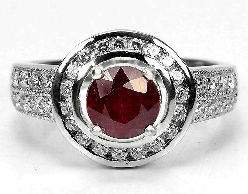 ***IN STOCK!!!***REAL STONES!!!*** BLOOD RED RUBY STERLING 925 SILVER RING 6.25