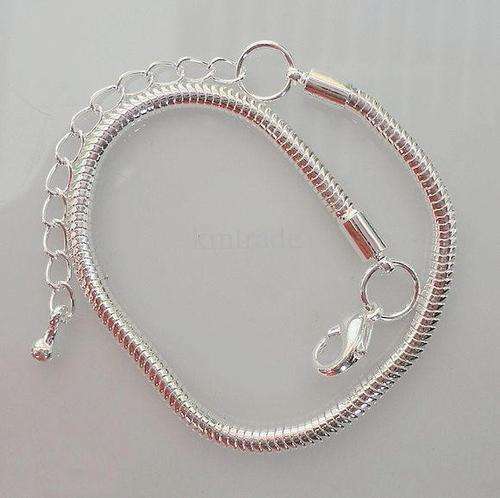925 silver snake chain bracelet 19cm