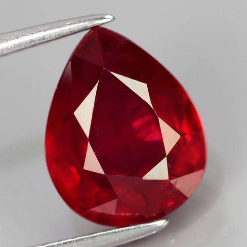 ***IN STOCK!!**GLC CERTIFIED 4.70ct 11x8.5mm Pear Natural Pigeon Blood Red RUBY MADAGASCAR, Stunning