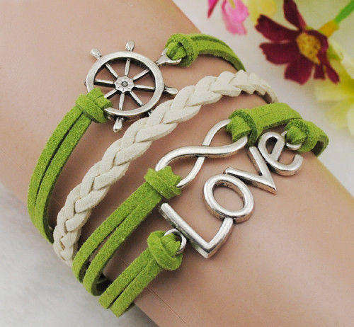 INFINITY VELVET LEATHER BRACELET