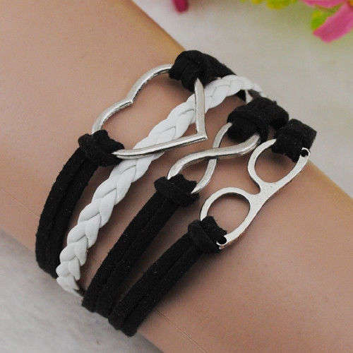 INFINITY VELVET LEATHER BRACELET