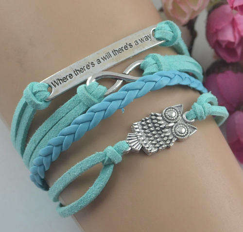 INFINITY VELVET LEATHER BRACELET