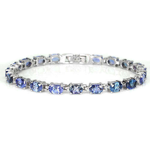 **IN STOCK!!***REAL STONES!!!*** RARE NATURAL RICH BLUE VIOLET TANZANITE STERLING 925 SILVER BRACELE