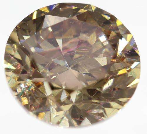 IN STOCK!! CERTIFICATE VALUE R18 722!! 0.76 Ct Fancy Vivid Brown VS1 Round Brilliant Diamond 5.79MM