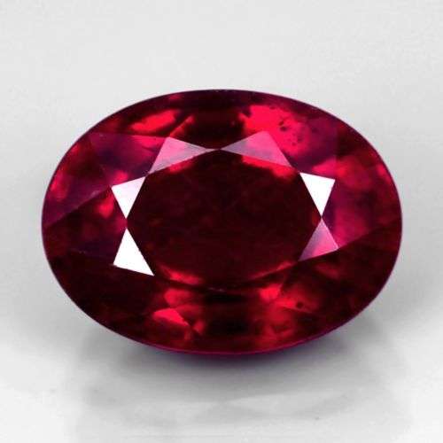***IN STOCK!!!***CERTIFIED!!!*** 2.08ct 8x6mm Oval Natural Pigeon Blood Red RUBY