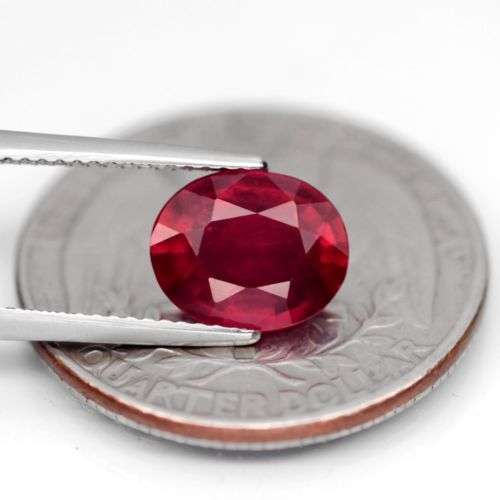 **IN STOCK!!**CERTIFIED!!!*** 3.24ct 10x8mm Oval Natural Rich Red RUBY, MOZAMBIQUE
