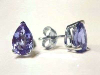**IN STOCK!!*** 0.73 CARAT TW (2 PCS) GENUINE TANZANITE PLATINUM OVER 0.925 STERLING SILVER EARRINGS