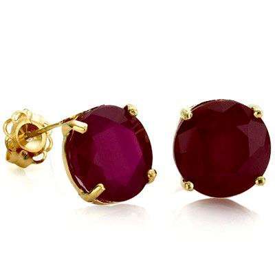 **IN STOCK!!*** 1 CARAT TW (2 PCS) GENUINE RUBY 10K SOLID YELLOW GOLD EARRINGS