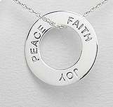 ***IN STOCK***GORGEOUS REAL 925 SOLID SILVER CIRCLE OF LIFE PENDANT