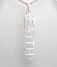 ***IN STOCK***GORGEOUS REAL 925 SOLID SILVER FAITH PENDANT