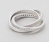 ***IN STOCK***GORGEOUS REAL 925 SOLID SILVER THREE BAND RUSSIAN WEDDING ROLL RING SIZE 6