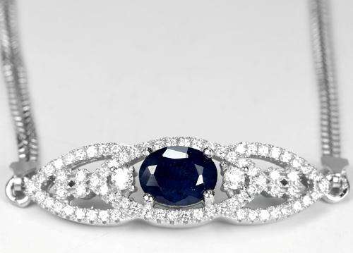 ***IN STOCK!!!REAL STONES!!!***NATURAL AAA BLUE SAPPHIRE OVAL 8X6 MM. STERLING 925 SILVER BRACELET 8