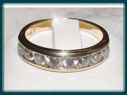 ***IN STOCK!!!*** Beautiful 14ct yellow gold .80ct diamond ladies 1/2 eternity ring size 61/4