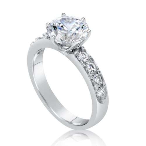 "CERTIFICATE VALUE R38 000!!" 1.75 CT Round Cut D/SI1 Diamond Solitaire Engagement Ring 14k White Go