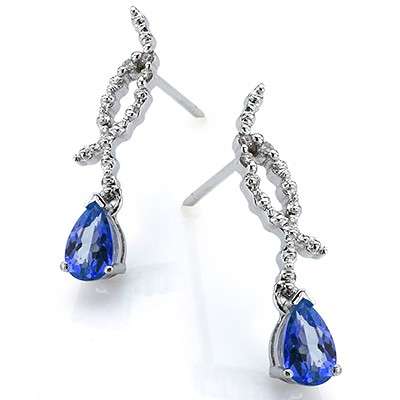 ***IN STOCK***REAL STONES!!!***  0.72 CT GENUINE TANZANITE & WHITE DIAMOND PLATINUM OVER 0.925 STERL