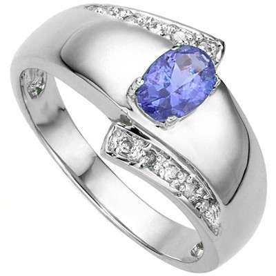 ***IN STOCK***REAL STONES!!!*** 0.419 CARAT TW GENUINE TANZANITE & GENUINE DIAMOND PLATINUM OVER 0.9