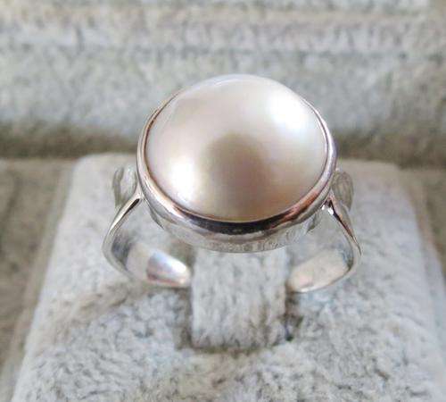 ***IN STOCK***REAL MABE!!!*** SOLID STERLING SILVER FABULOUS MABE RING SIZE 8