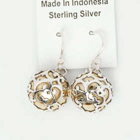 ***IN STOCK*** SOLID STERLING SILVER DREAM BALL EARRINGS