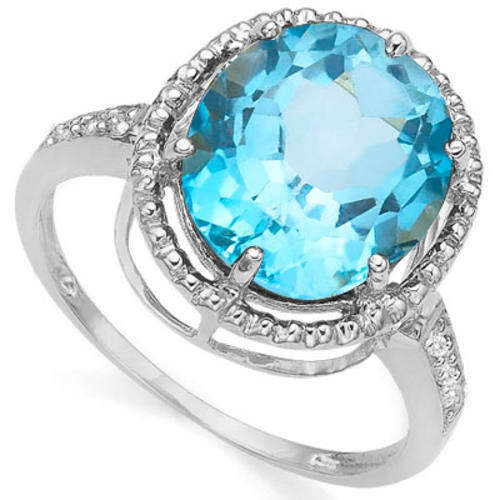 ***IN STOCK***REAL STONES!!!*** 5.796 CARAT TW BLUE TOPAZ & GENUINE DIAMOND PLATINUM OVER 0.925 STER