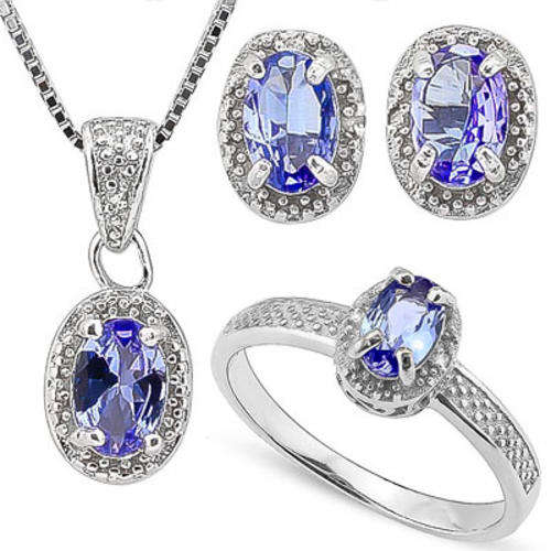 ***IN STOCK***REAL STONES!!!*** 1.75 CARAT TW GENUINE TANZANITE & GENUINE DIAMOND PLATINUM OVER 0.92