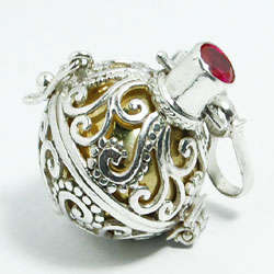 ***IN STOCK***REAL STONES!!!*** SOLID STERLING SILVER HARMONY DREAMBALL 18MM