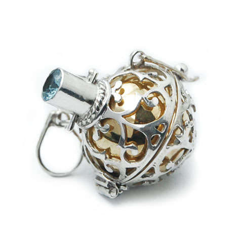 ***IN STOCK***REAL STONES!!!*** SOLID STERLING SILVER HARMONY DREAMBALL 18MM