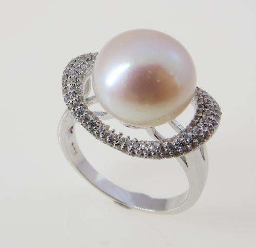 ***IN STOCK!!*** GORGEOUS REAL PEARL SOLID STERLING SILVER STAMPED 925 RING