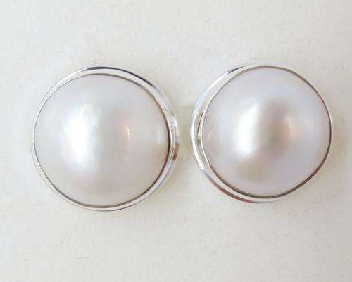 ***IN STOCK!!*** GORGEOUS REAL WHITE MABE SOLID STERLING SILVER STAMPED 925 RING