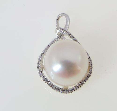 ***IN STOCK!!*** GORGEOUS REAL PEARL SOLID STERLING SILVER STAMPED 925 PENDANT