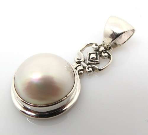 ***IN STOCK***REAL MABES!!!*** SOLID STERLING SILVER FABULOUS MABE PENDANT