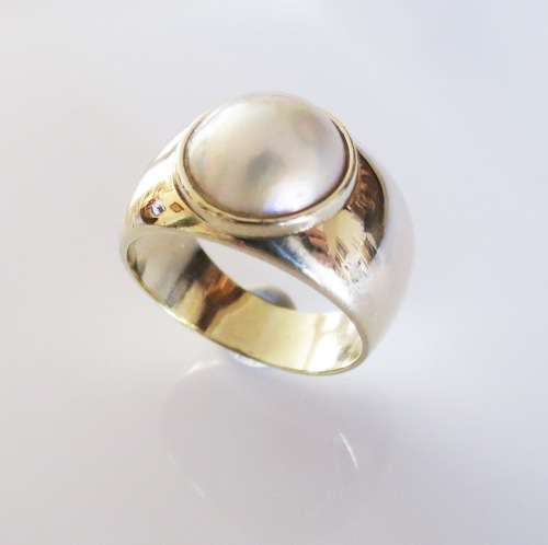 ***IN STOCK***VERY HEAVY 7.1 GRAM SOLID 9CT GOLD MABE RING SIZE 7