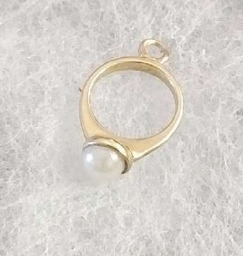 ***IN STOCK!!*** 9CT SOLID GOLD CHARM PEARL RING