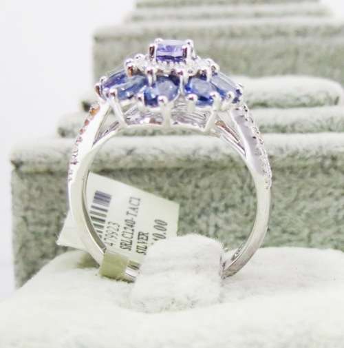 ***IN STOCK***REAL STONES!!! DARK TANZANITE AND SOLID STERLING SILVER RING