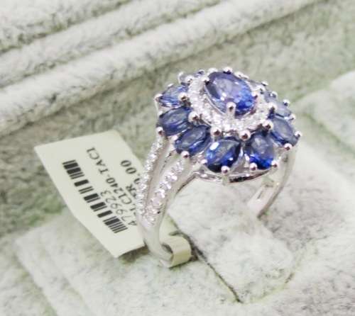 ***IN STOCK***REAL STONES!!! DARK TANZANITE AND SOLID STERLING SILVER RING